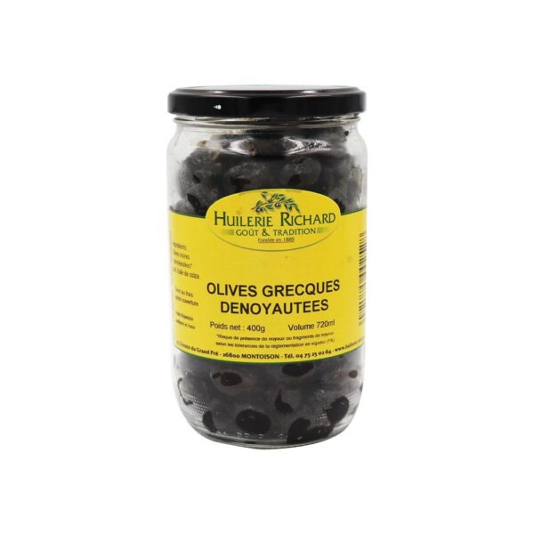 Olives noires grecques dénoyautées