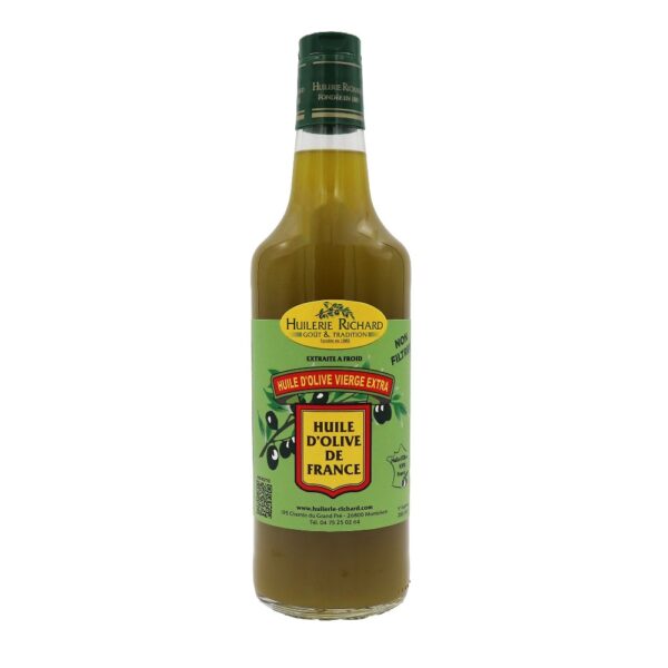 Huile d'olive de France non filtrée