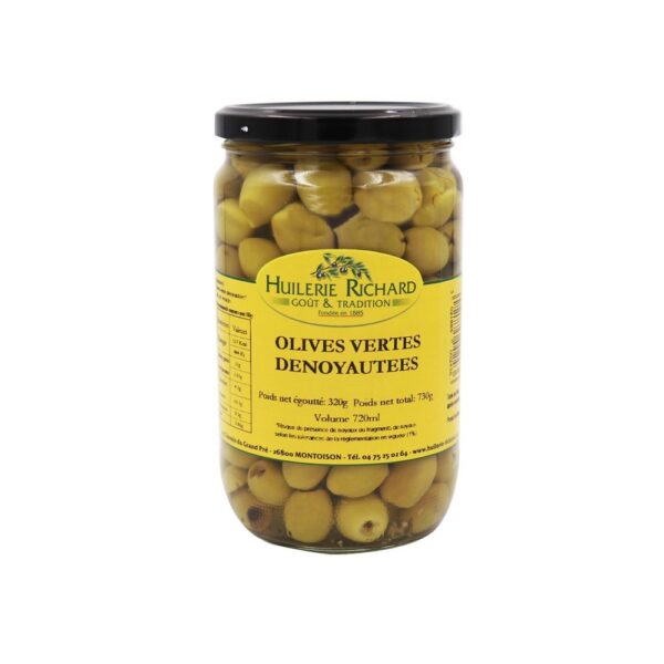 Olives vertes dénoyautées