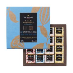 Coffret 32 Carrés de Chocolat au Lait et Noir
