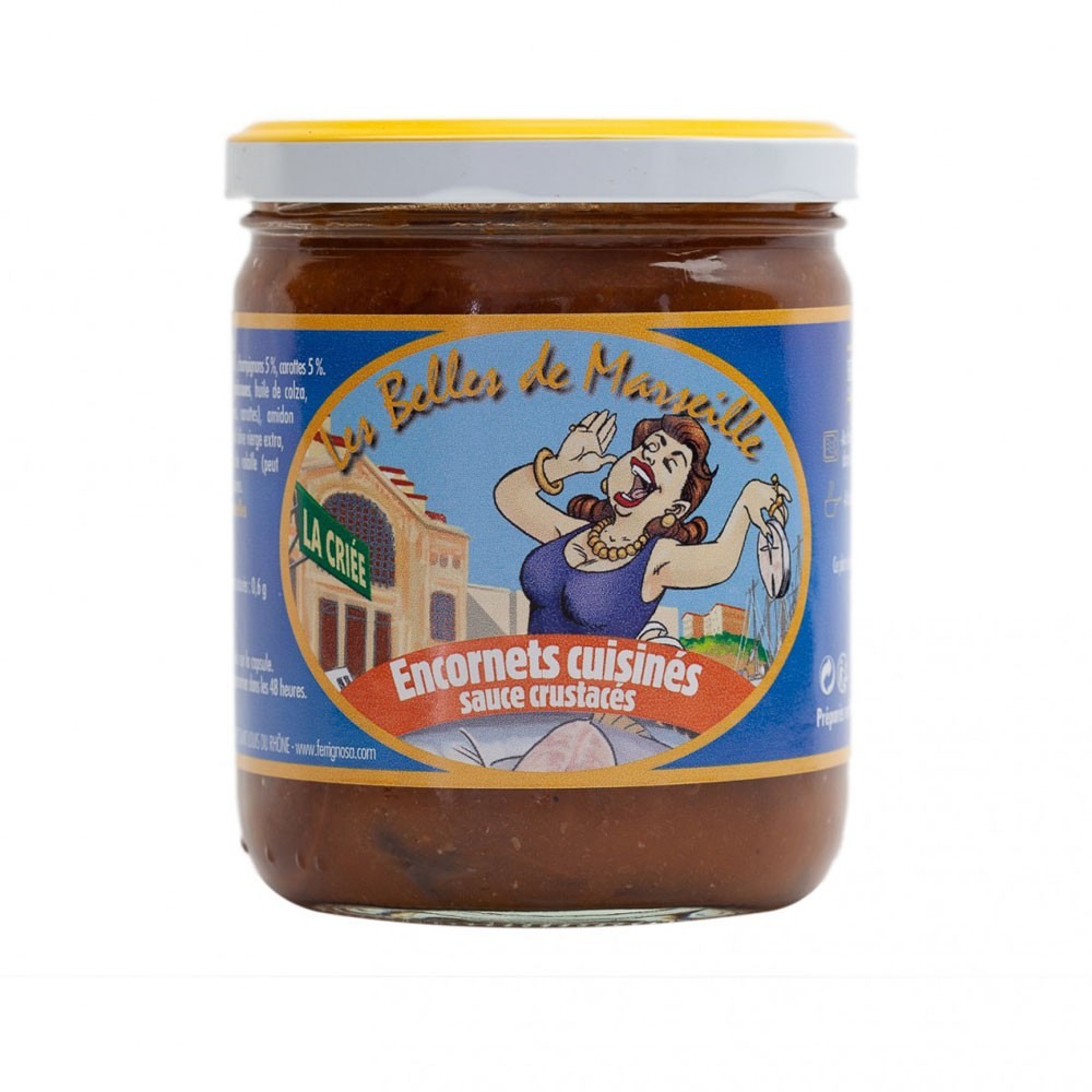 Encornets cuisinés sauce crustacés