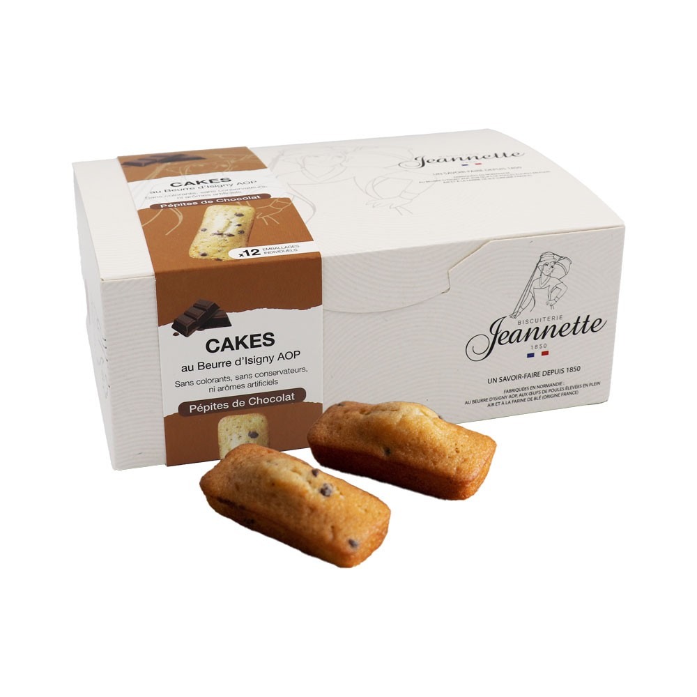 CAKES PEPITES CHOCOLAT BOITE 12 UNITES
