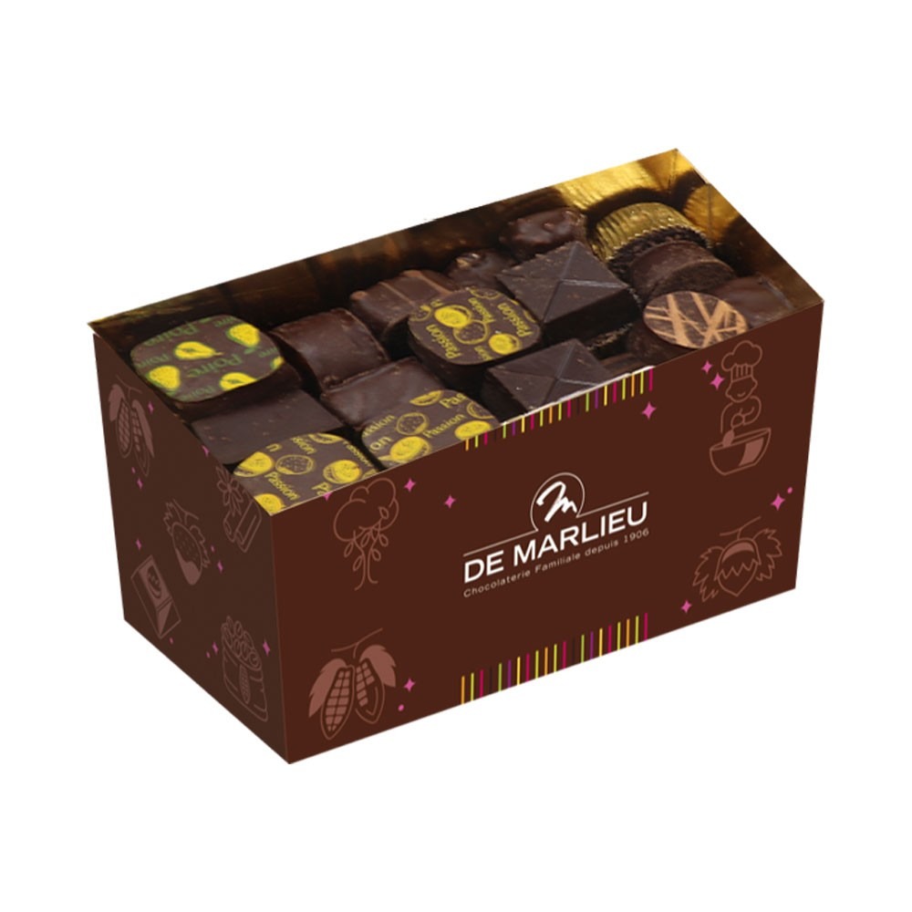 Ballotin chocolats noirs -  De Marlieu