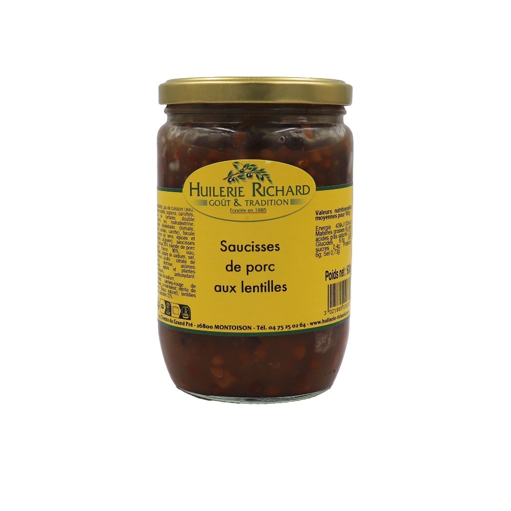 Saucisses de Porc aux Lentilles