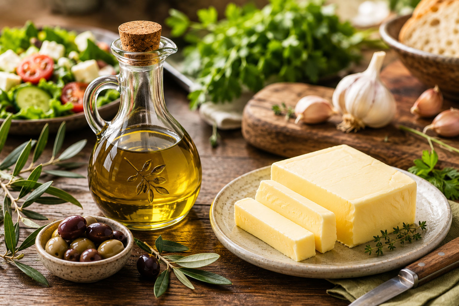 Beurre ou huile d'olive