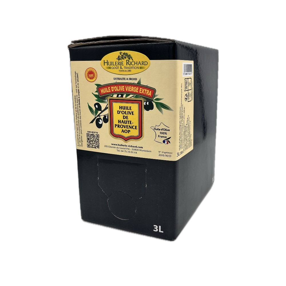 BIB 3 L – Huile d’olive vierge extra de Haute-Provence AOP