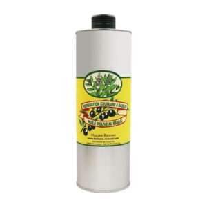 Préparation à base d'huile d'olive au basilic