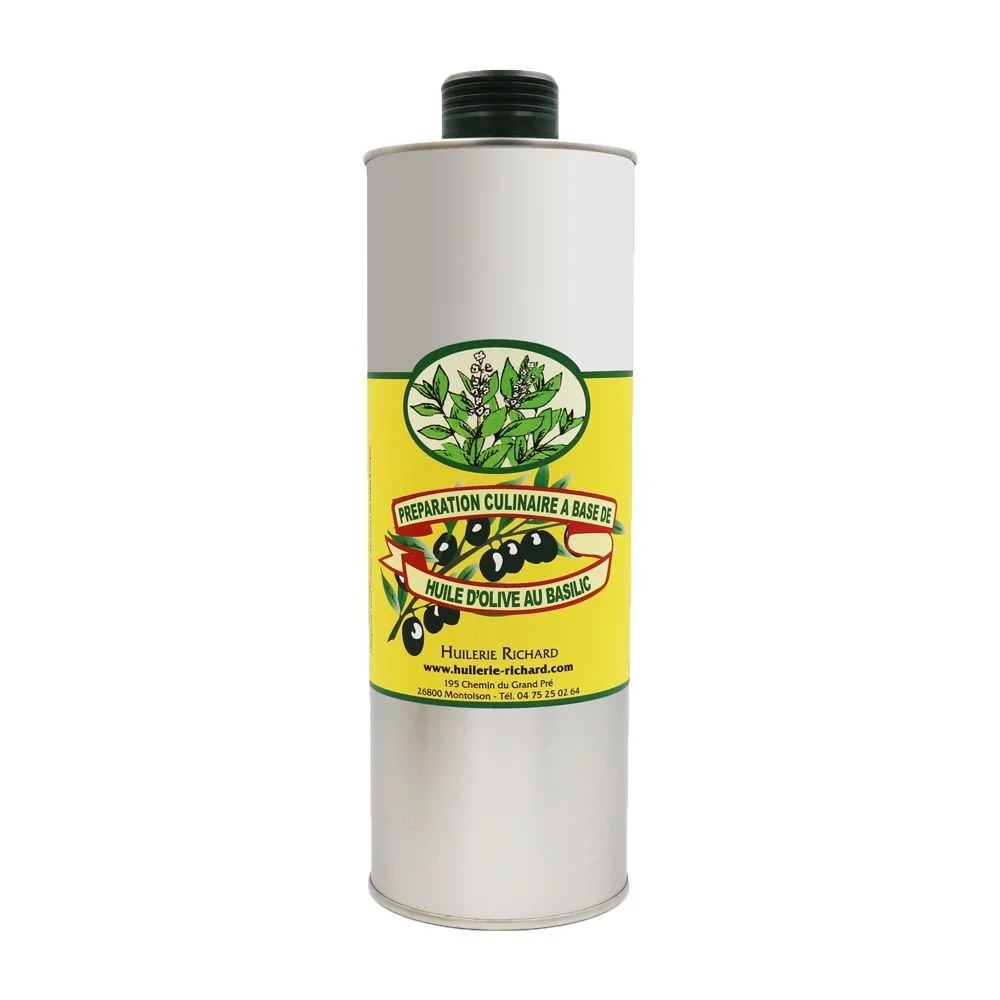 Préparation à base d'huile d'olive au basilic