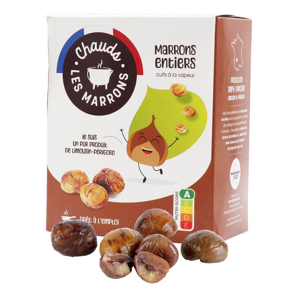 Marrons cuits et pelés